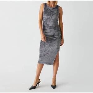 NEW MICHAEL STARS stacey ruched midi in boysenberry boy